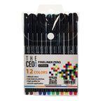 Fine Point Markers Fine Tip Art Drawing Fineliner Pen - 12 Pack