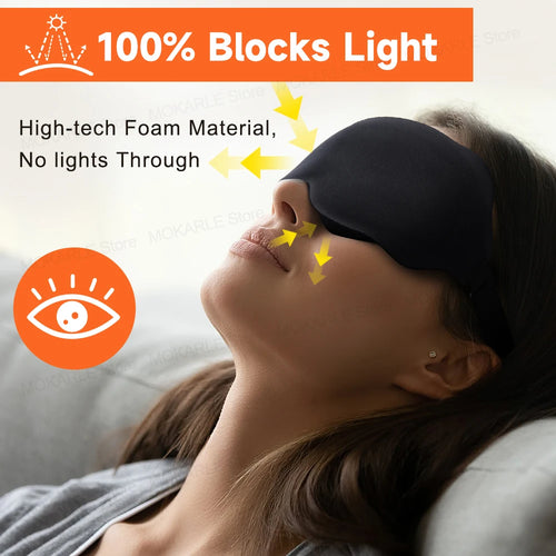 3D Sleeping Mask Block Out Light Sleep Mask For Eyes Soft Sleeping Aid Eye Mask for Travel Eyeshade Night Breathable Slaapmasker