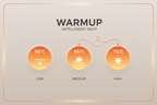 WARMUP temperature settings feature showcase